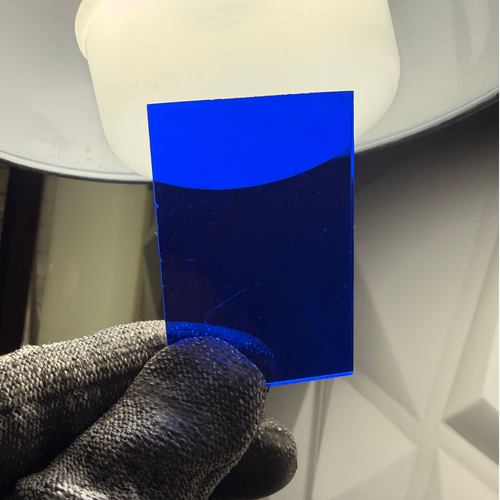 ACRILICO AZUL OSCURO TRANSPARENTE