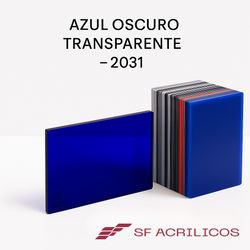 ACRILICO AZUL OSCURO TRANSPARENTE