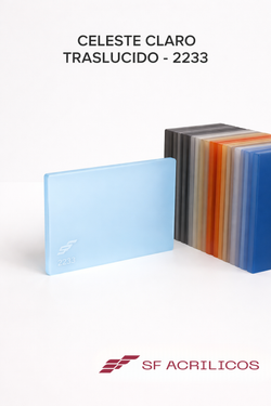 ACRILICO CELESTE CLARO TRASLUCIDO