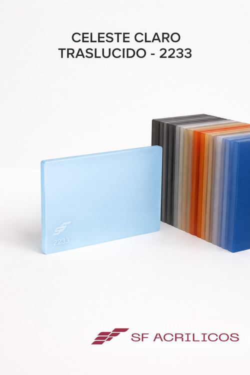 ACRILICO CELESTE CLARO TRASLUCIDO