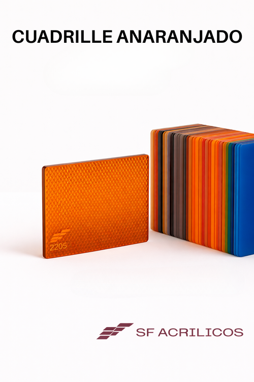 ACRILICO CUADRILLE ANARANJADO