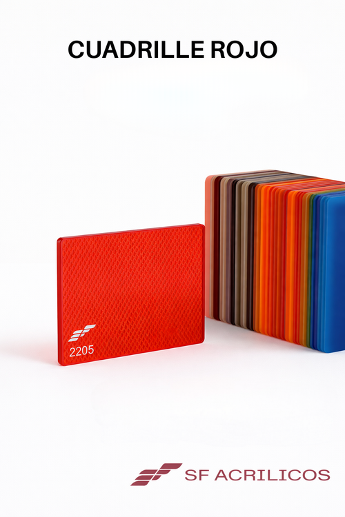 ACRILICO CUADRILLE ROJO