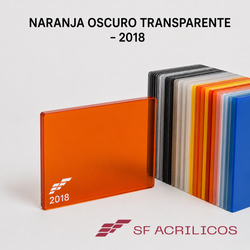 ACRILICO ANARANJADO OSCURO TRANSPARENTE