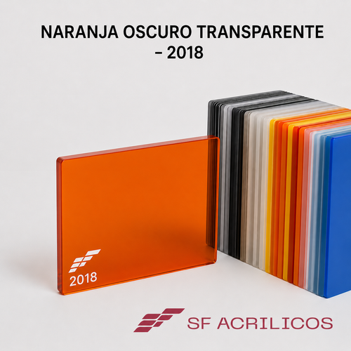 ACRILICO ANARANJADO OSCURO TRANSPARENTE