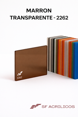 ACRILICO MARRON TRANSPARENTE