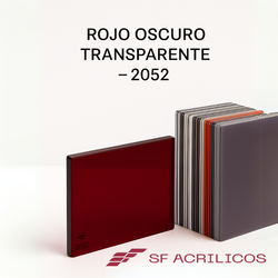 ACRILICO ROJO OSCURO TRANSPARENTE