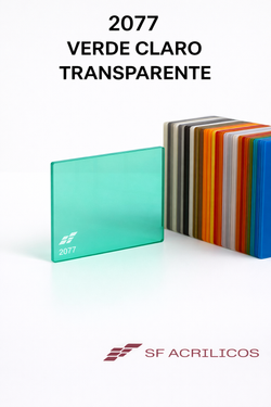 ACRILICO VERDE CLARO TRANSPARENTE