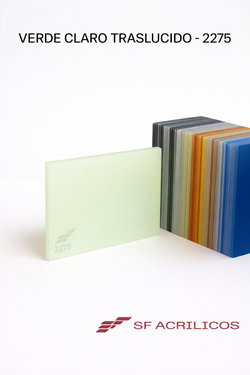 ACRILICO VERDE CLARO TRASLUCIDO