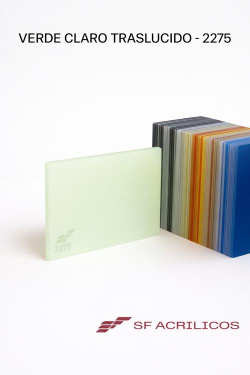 ACRILICO VERDE CLARO TRASLUCIDO